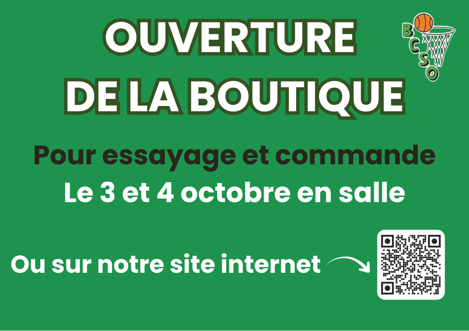 BOUTIQUE 2026 : Essayage et commandes en salle